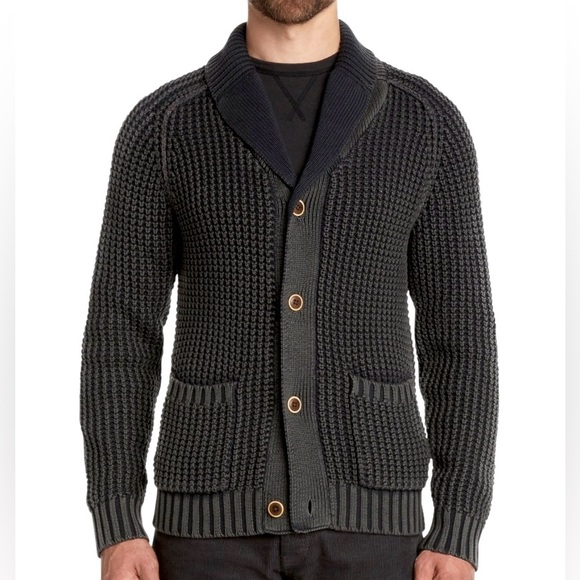 life/after/denim Waffle Shawl Collar Cardigan Sweater